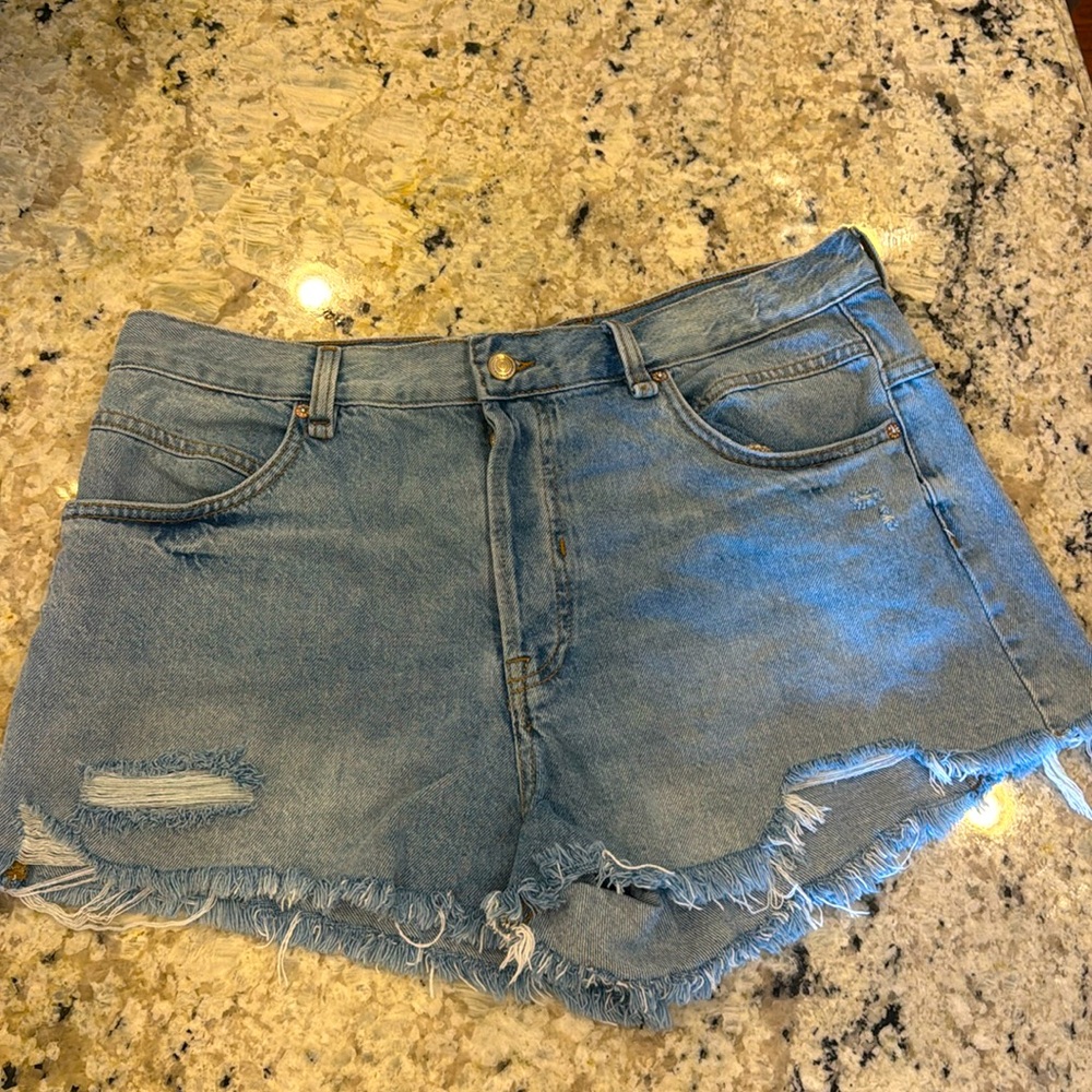 We the Free Light Blue Ripped Jean shorts